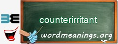 WordMeaning blackboard for counterirritant